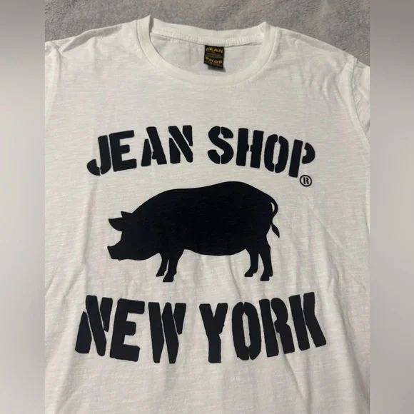 Jean Shop Men’s Printed Slub Cotton-Jersey T-Shirt White Size XS - Picture 4 of 9